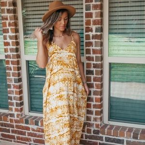 Pink Blush Tie Dye Maxi Dress